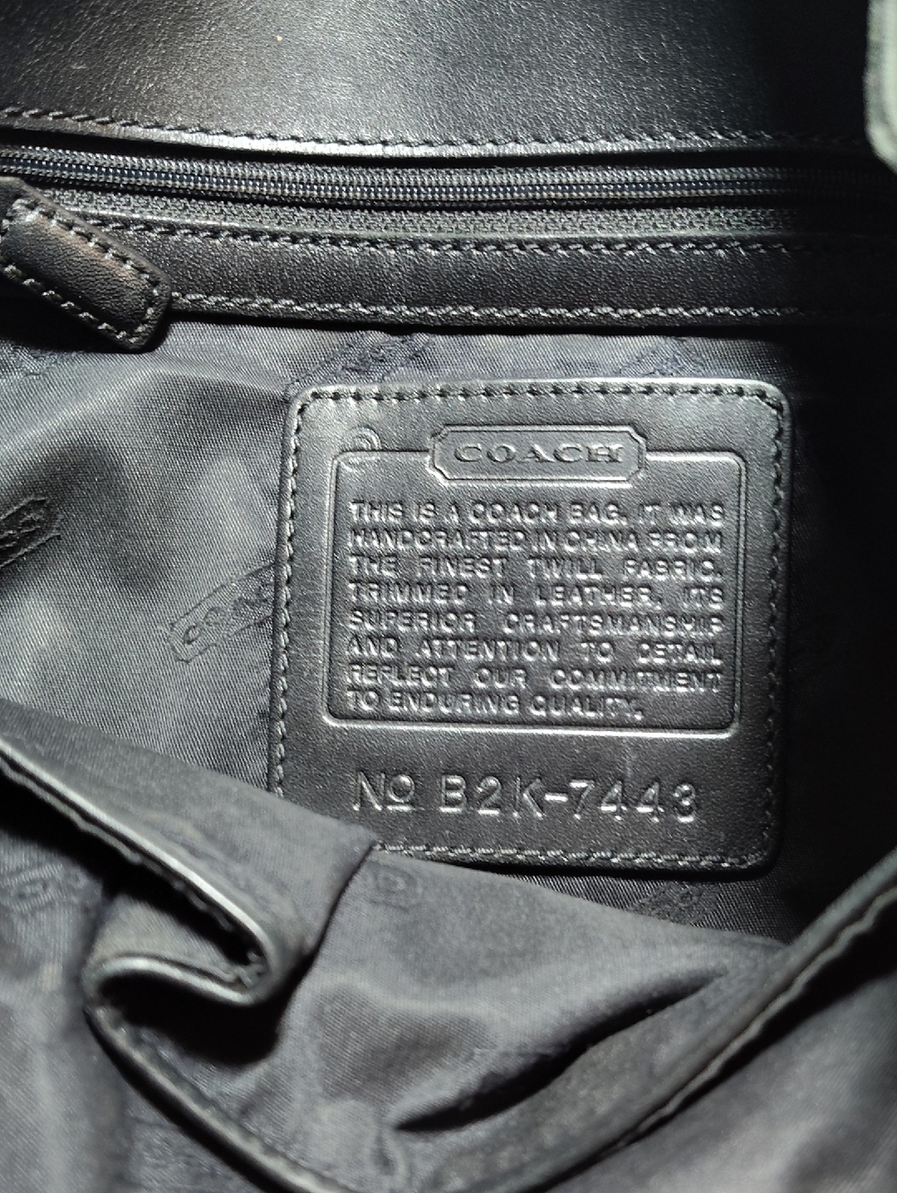 Coach Mercer Black Twill Hobo - Picture 3 of 8
